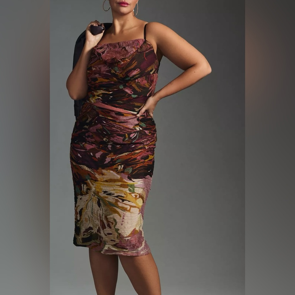 NWT Anthropologie Multicolor Abstract Dress